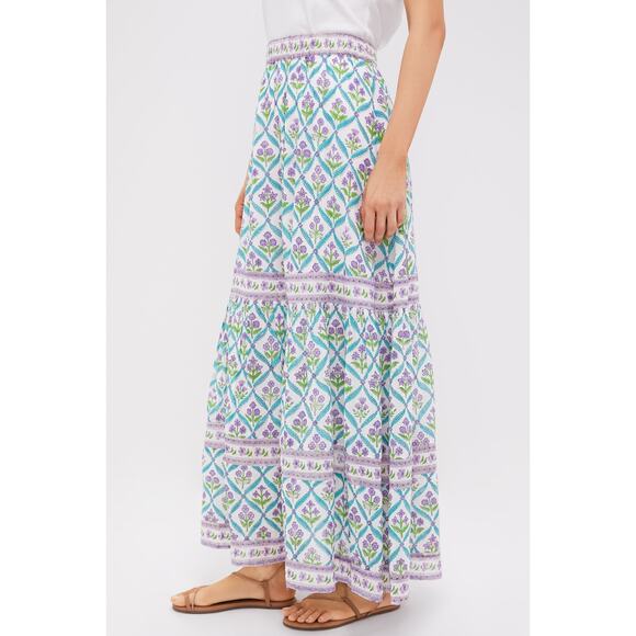 BELL BY ALICIA BELL Turquoise Purple Diamond Sutton Maxi Skirt Size S NWT - Picture 6 of 8